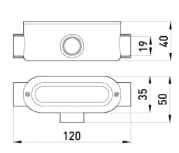З'єднувач ревізійний Т-подібний e.industrial.pipe.db.revise.t.1/2" для труб 1/2" i0560001 E.NEXT