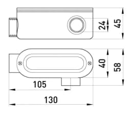 З'єднувач ревізійний Г-подібний e.industrial.pipe.db.revise.elbow.3/4" для труб 3/4" i0540002 E.NEXT