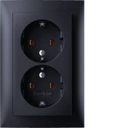 Розетка 2X із з/к 16А/250В цільна S.1 Berker 47741606 антрацит