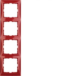Рамка 4-а Berker колекція «S.1», колір «червоний», 10148962