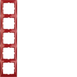 Рамка 5-а Berker колекція «S.1», колір «червоний», 10158962