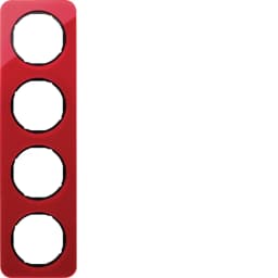 Рамка 4-а червоний прозорий/чорний (глянцевий), акрил, R.1, 10142344