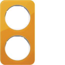 Рамка 2-а оранжевий прозорий/полярна білизна (глянець), акрил, R.1, 10122339