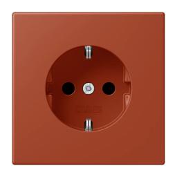 Розетка з заземленням 250V 16A зі шторками гвинтовий затиск JUNG LC1521KI232 l'ocre rouge