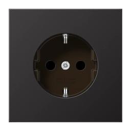 Розетка із заземленням і захистом Jung AL1521KID Dark