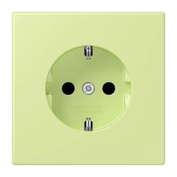 Розетка з заземленням 250V 16A пружинний затиск JUNG LC1520222 vert jaune clair (32053)