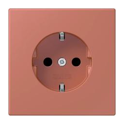 Розетка з заземленням 250V 16A гвинтовий затиск JUNG LC1521236 terre sienne brique (32121)