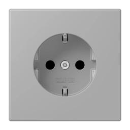 Розетка з заземленням 250V 16A гвинтовий затиск JUNG LC1521204 gris moyen (32012)