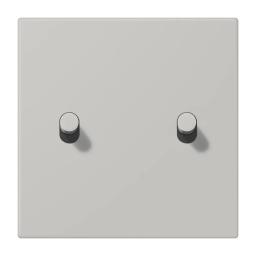 Накладка 1-полюсна для вимикача з 2 тумблерами «циліндр» JUNG LC12-5R0205 gris clair 31 (32013)
