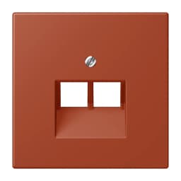 Накладка для 2-ї комп’ютерної розетки UAE JUNG LC969-2UA232 колір l'ocre rouge (32110)