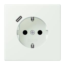 Розетка з заземленням та USB тип C JUNG LC1520-18C210 outremer gris (32024)