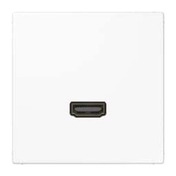 Розетка HDMI 2.0 типу А Jung LS990 MALS1112WW, біла, для передачі відео високої якості
