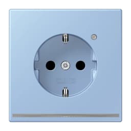 Розетка з заземленням з LED підсвіткою, пружинний затиск JUNG LC1520-OLNW207 outremer moyen (32021)