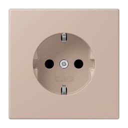 Розетка з заземленням 250V 16A зі шторками гвинтовий затиск JUNG LC1521KI240 ombre brûlée claire (32131)
