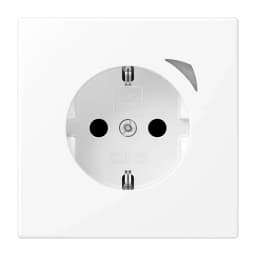 Розумна розетка JUNG HOME BTLS1521SWWM із заземленням та захистом, білосніжно матова
