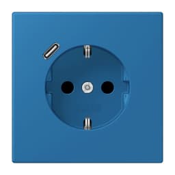 Розетка з заземленням та USB тип C JUNG LC1520-18C211 bleu céruléen 31 (32030)