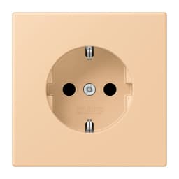 Розетка з заземленням 250V 16A з пружинним затиском JUNG LC1520237 terre sienne claire 31 (32122)