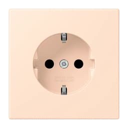 Розетка з заземленням 250V 16A зі шторками гвинтовий затиск JUNG LC1521KI228 rose pâle