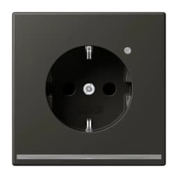 Розетка з заземленням та LED підсвіткою, пружинний зажим JUNG LC1520-OLNW259 ombre naturelle 59