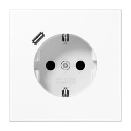 Розетка з з/к і USB-портом типу C, Jung LS1520-18CWW білий