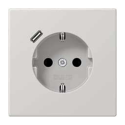 Розетка з з/к і USB-портом типу C, Jung LS1520-18CLG світло-сірий