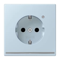 Розетка з заземленням з LED підсвіткою, пружинний затиск JUNG LC1520-OLNW208 outremer clair (32022)