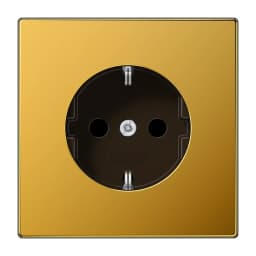 Розетка із заземленням і захистом Jung LS1520KIGGO золото