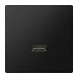 Розетка HDMI 2.0 тип А Jung LS990 MALS1112SWM, чорний матовий