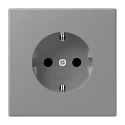 Розетка з заземленням 250V 16A з шторками гвинтовий затиск JUNG LC1521KI203 gris 31 (32011)