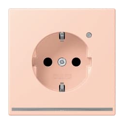 Розетка з заземленням та LED підсвіткою JUNG LC1520-OLNW234 пружинний затиск l’ocre rouge clair (32112)
