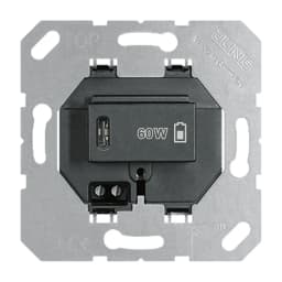 Механізм розетки USB Type-C з Power Delivery 5В DC 60Вт JUNG USBPD60CSW