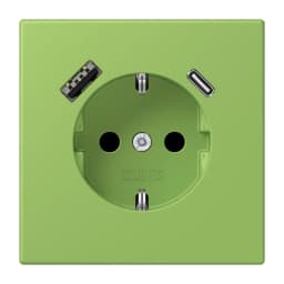 Розетка з заземленням та USB тип AC JUNG LC1520-15CA220 vert 31 (32051)