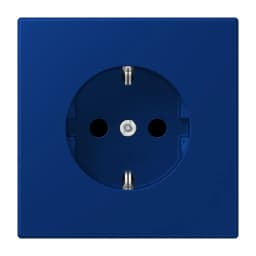 Розетка з заземленням 250V 16A зі шторками гвинтовий затиск JUNG LC1521KI261 bleu outremer foncé