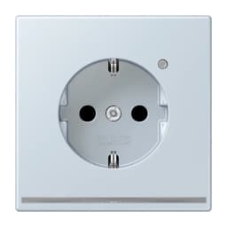 Розетка з заземленням з LED підсвіткою, пружинний затиск JUNG LC1520-OLNW209 outremer pâle (32023)
