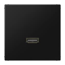 Розетка HDMI 2.0 типу А Jung LS990 MALS1112SW, чорний колір, для якісного цифрового сигналу