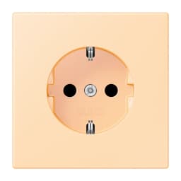 Розетка з заземленням 250V 16A зі шторками гвинтовий зажим JUNG LC1521KI223 ocre