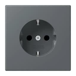 Розетка з заземленням 250V 16A з шторками та пружинним затиском JUNG LC1520KI202 gris foncé