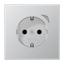 Розетка з заземленням 250V 16А з шторками JUNG HOME Energy BTAL1521SE-L алюміній