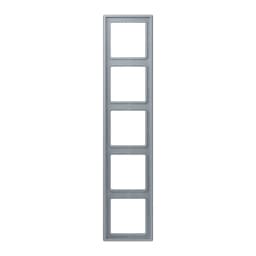 Рамка 5-постова Jung LS990 LC985257 дюропласт, колір gris clair 59