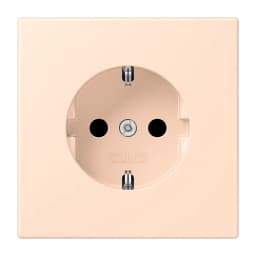 Розетка з заземленням 250V 16A гвинтовий затиск JUNG LC1521228 rose pâle (32091)