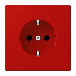 Розетка з заземленням 250V 16A з пружинним затиском JUNG LC1520227 rouge vermillon 31