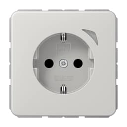 Розетка з заземленням 250В 16А з шторками JUNG HOME Energy BTCD1521SELG світло-сіра