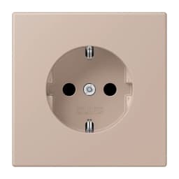 Розетка з заземленням 250V 16A з пружинним затиском JUNG LC1520240 ombre brûlée claire (32131)