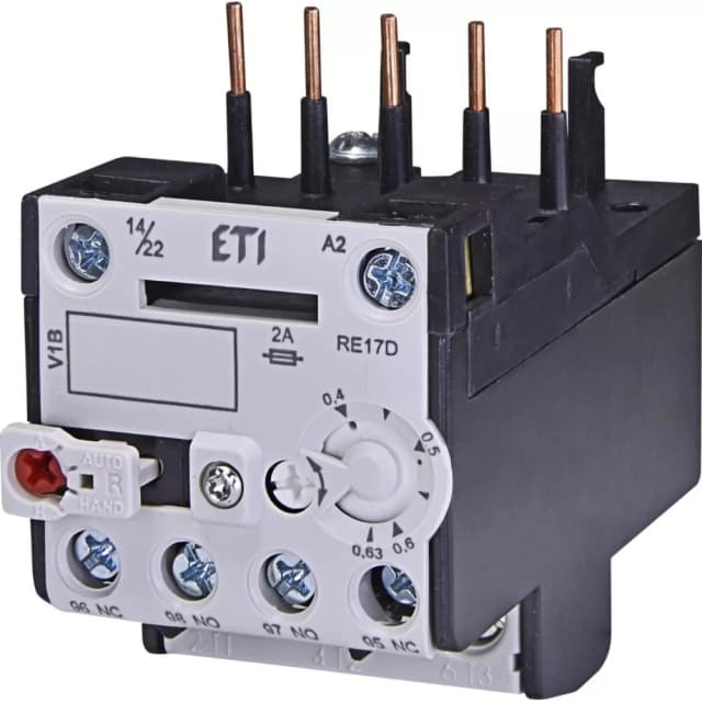 Теплове реле ETI RE 17D-0.63 (0.4-0.63A) (для CE, CAE, CE17) (4641401)