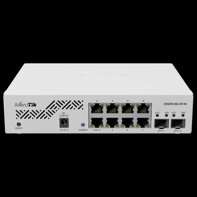 Комутатор 8 портів керований MikroTik CSS610-8G-2S+IN
