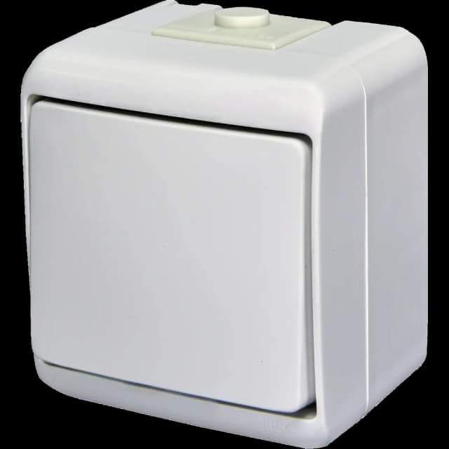 Вимикач 1-клавішний накладний, білий, IP 54 ETI Hermetics 4668000