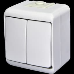Вимикач 2-клавішний накладний, білий, IP 54 ETI Hermetics 4668001