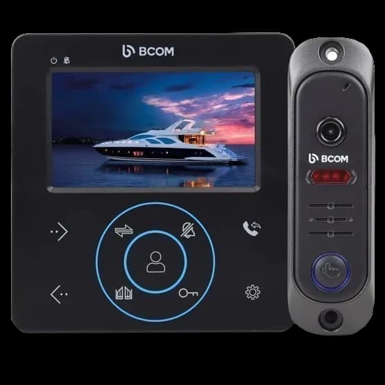 Комплект відеодомофона BCOM BD-480M Black Kit
