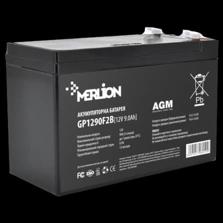 Акумуляторна батарея MERLION AGM GP1290F2B 12В 9А•г