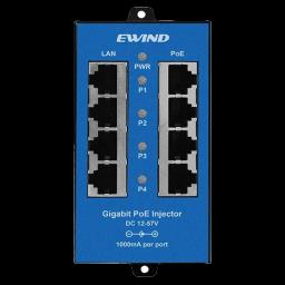 Інжектор PoE 4-портовий Ewind EW-PSE304CG